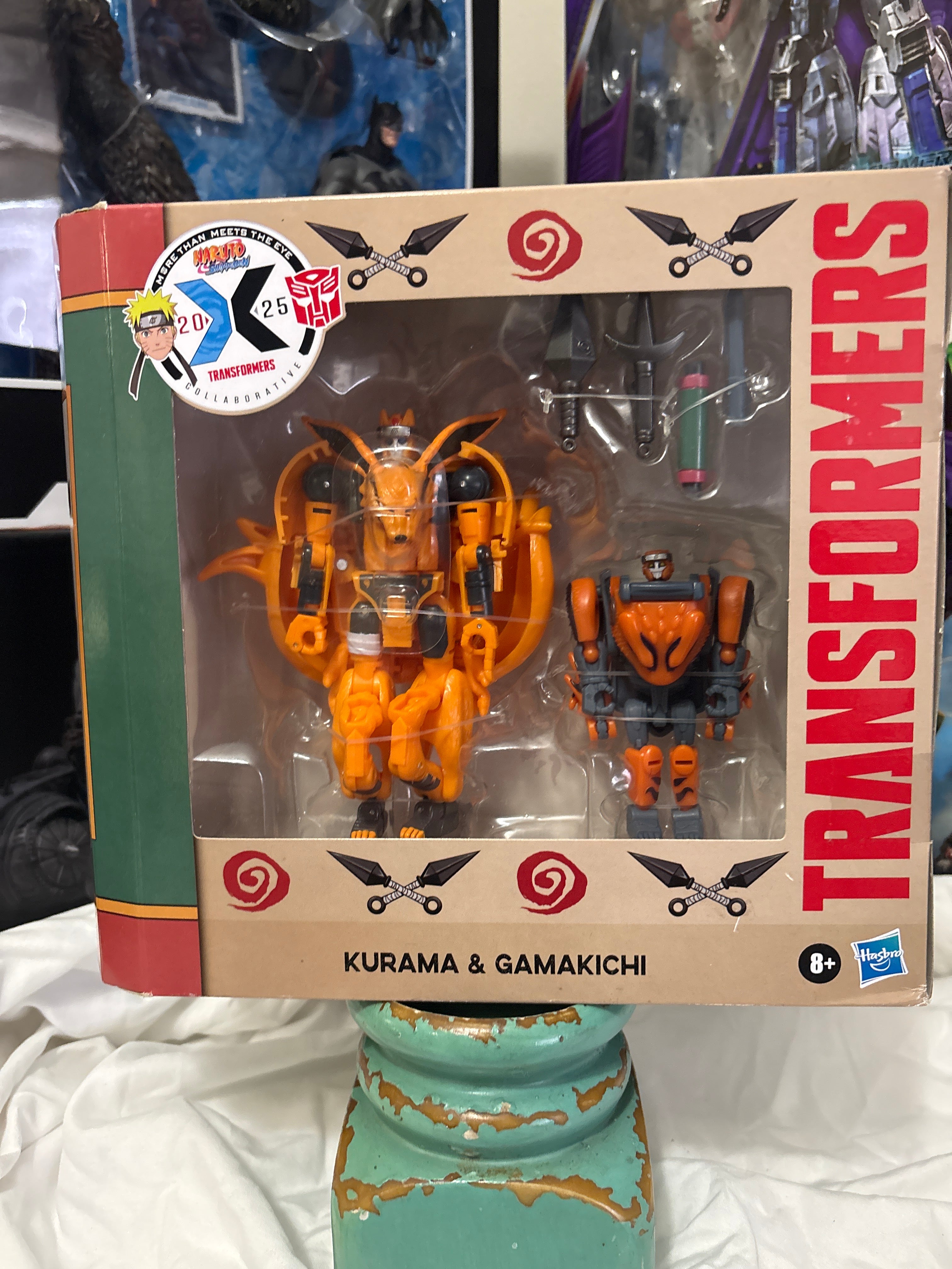 Transformers x Naruto Kurama & Gamakichi Crossover Figure Set Takara Tomy NEW Sealed