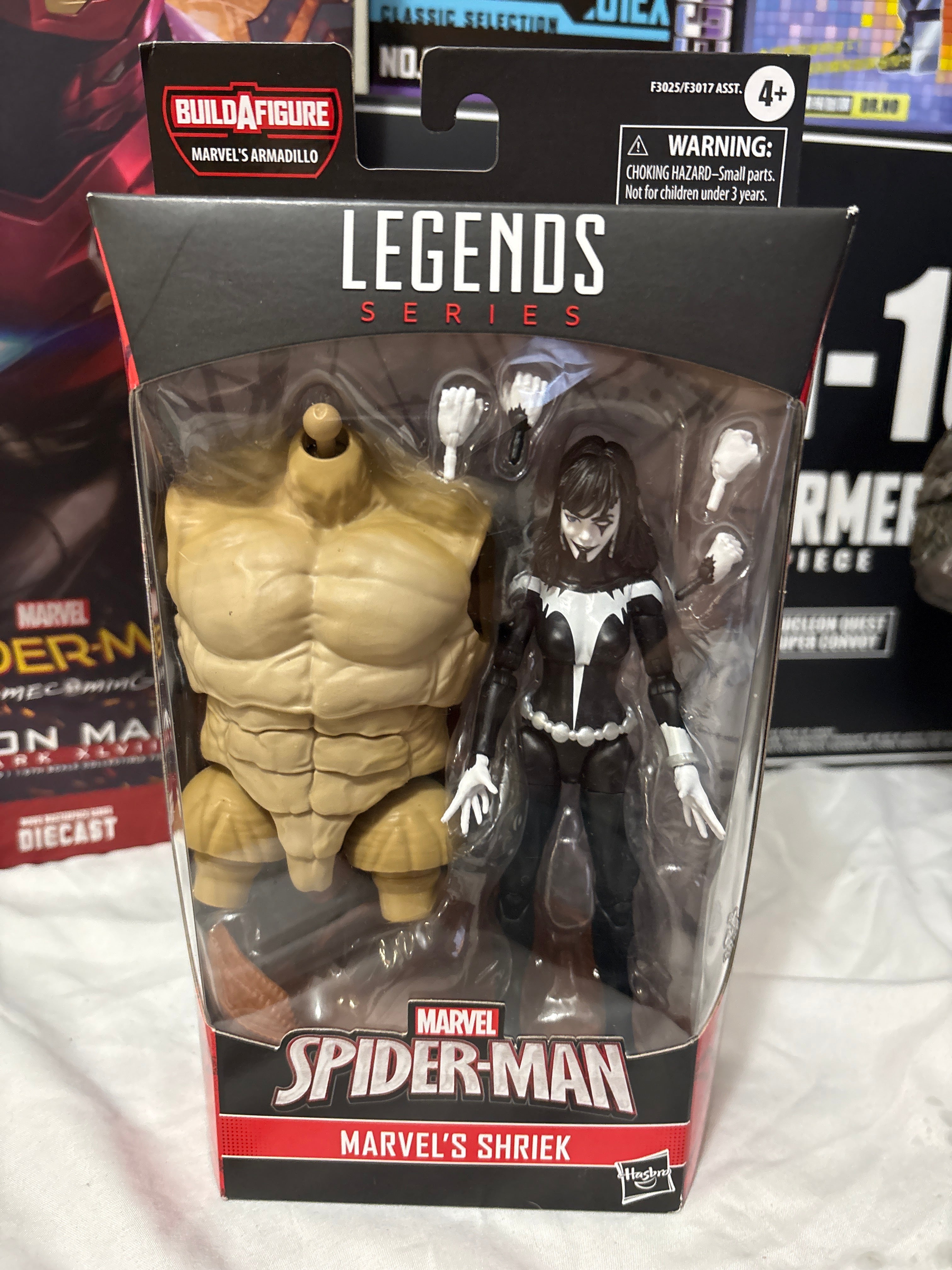 Marvel Legends Shriek Spider-Man Armadillo BAF Wave Figure Sealed